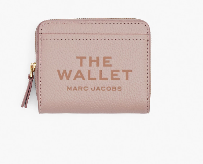 Mini cartera piel compacta rose